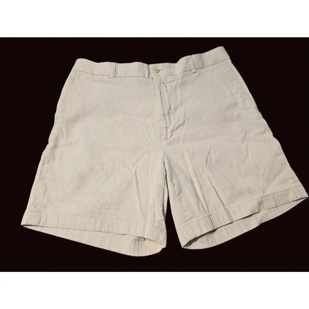 Southern Tide The Skipjack Flat Front Corded Shorts 36 Waist 7" Inseam Beige